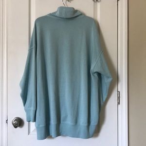 AERIE Turquoise Oversized Sweatshirt